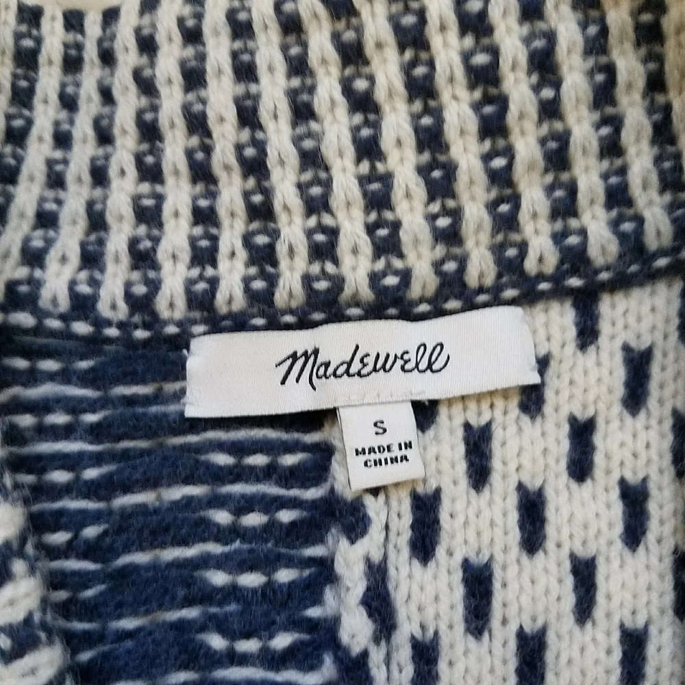Madewell Collage Wool Cardigan Sweater - Picture 5 of 7
